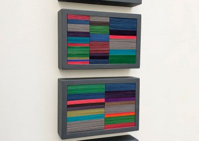 Julia Gardiner, Colour Noise 1 - 4, 150 x 100 x 40mm. 2021. Private Collection